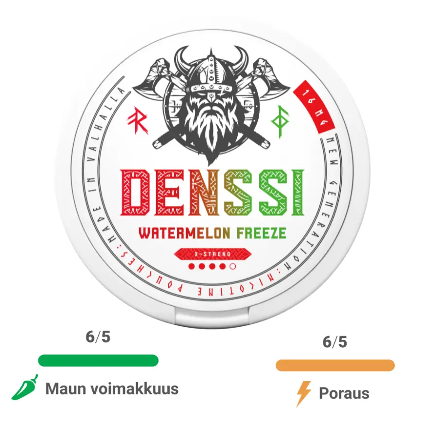 Denssi-Watermelon-Freeze-16mg-nikotiinipussit.webp