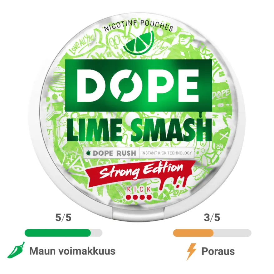 Dope-Lime-Smash-Strong-16mg-nikotiinipussit.webp