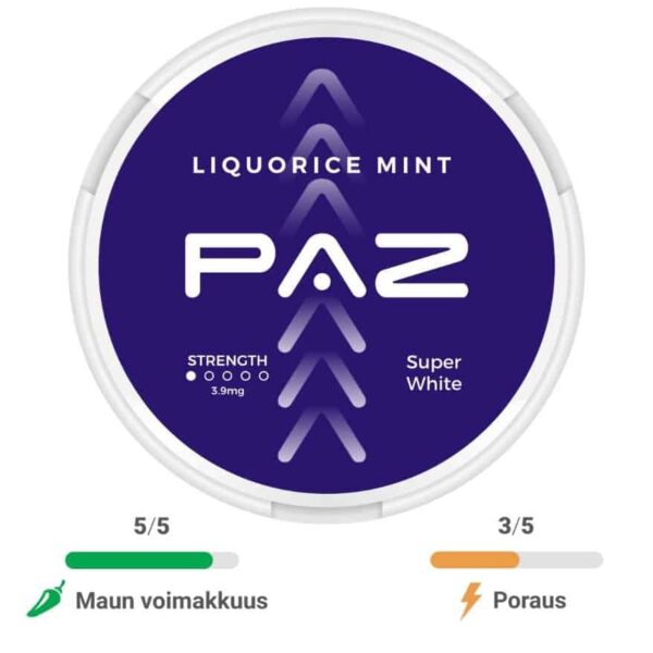 PAZ nikotiinipussi - Liquorice mint 4mg